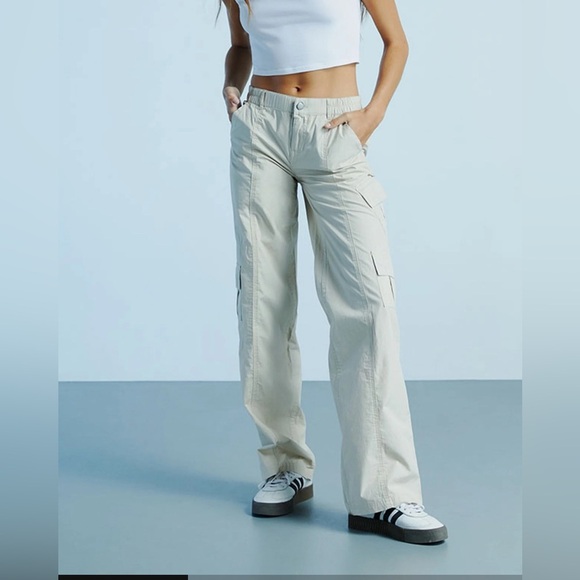 PacSun Cream Flare Wide Leg Jeans Size S - Picture 1 of 7